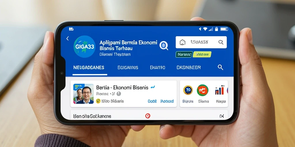 Antarmuka GIGA33 menampilkan berbagai berita terbaru tentang ekonomi dan bisnis.