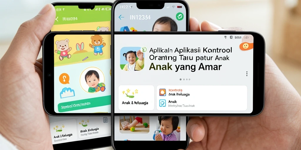 Tampilan antarmuka pengguna aplikasi Kontrol Orang Tua yang intuitif.