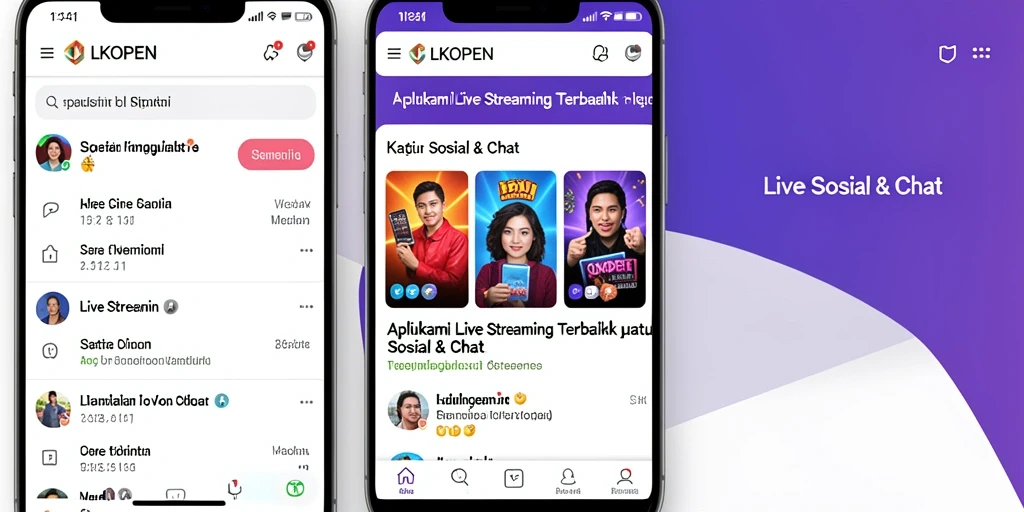 Tampilan antarmuka LKOPEN saat melakukan Live Streaming yang interaktif.
