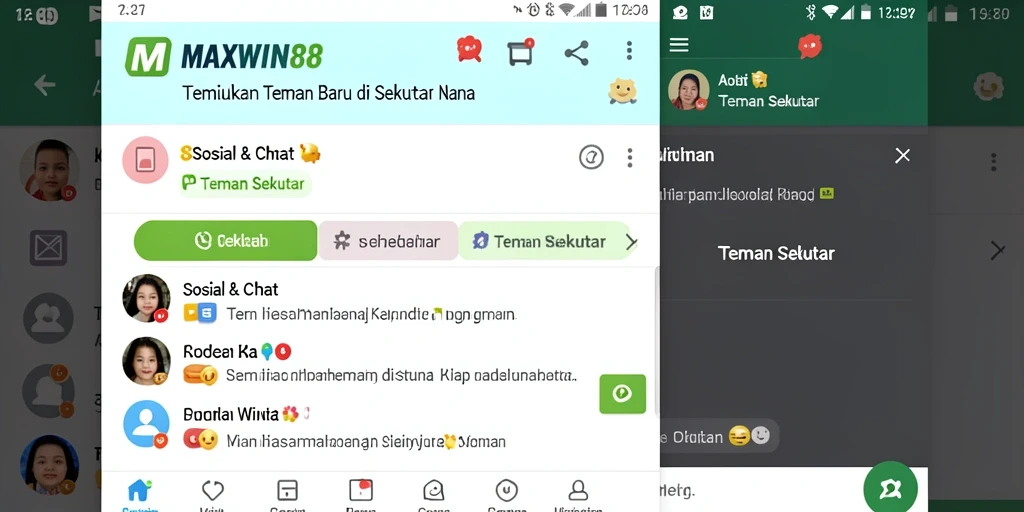 Tampilan antarmuka MAXWIN88 yang ramah pengguna untuk Teman Sekitar.