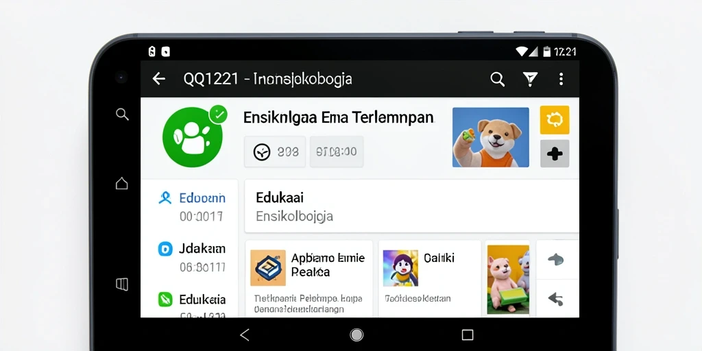 Tampilan antarmuka pengguna QQ1221 yang informatif dan menarik.