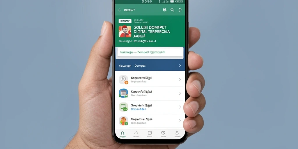 Antarmuka aplikasi RICIS77 yang intuitif dan mudah digunakan.