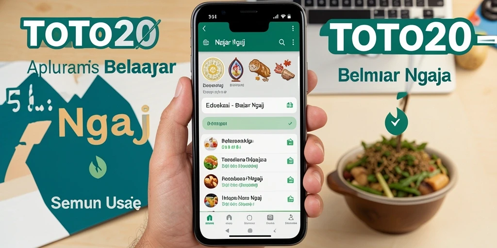 Antarmuka aplikasi TOTO20 yang menarik untuk belajar ngaji.