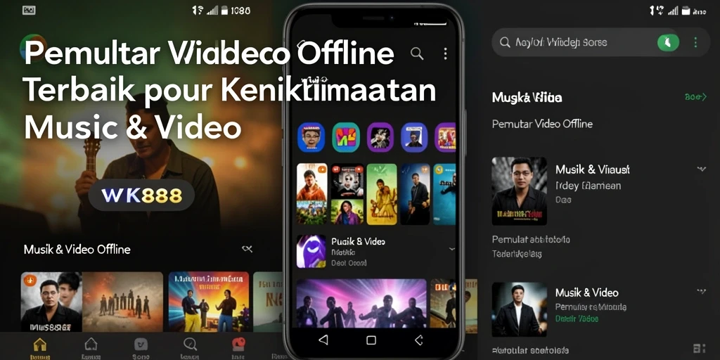 Tampilan antarmuka pengguna WK888 saat memutar video offline.